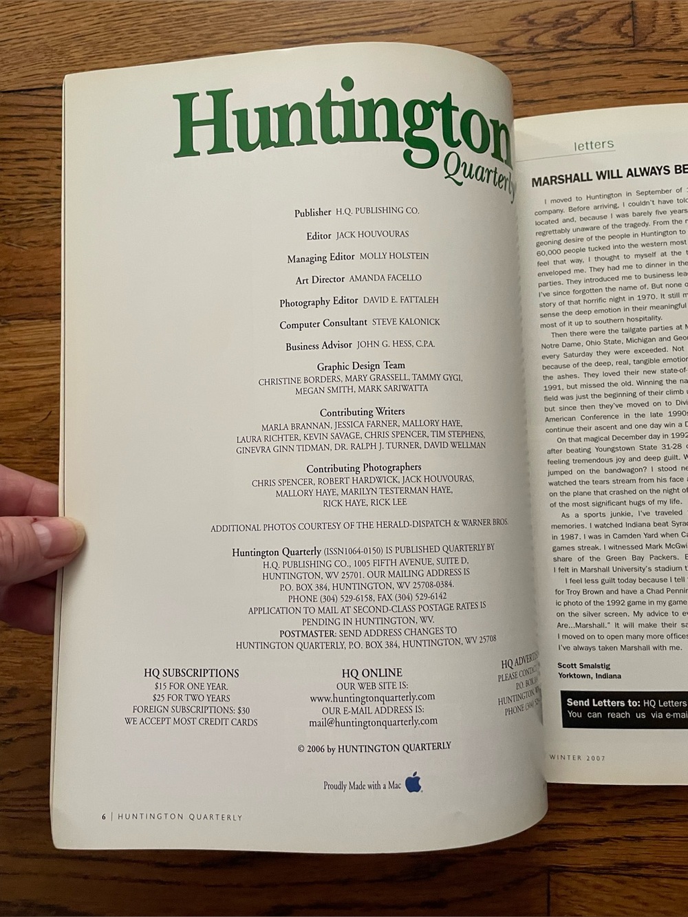 VINTAGE HUNTINGTON QUARTERLY Winter 2007 Magazine Signed By Coach Jack Lengyel - Picture 3 of 10